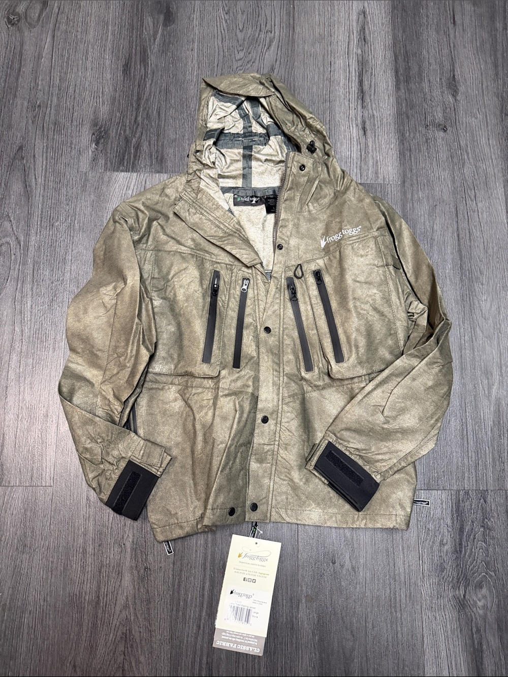 Frogg ToggsMen's Hooded Lightweight Rain Jacket - Olive Green